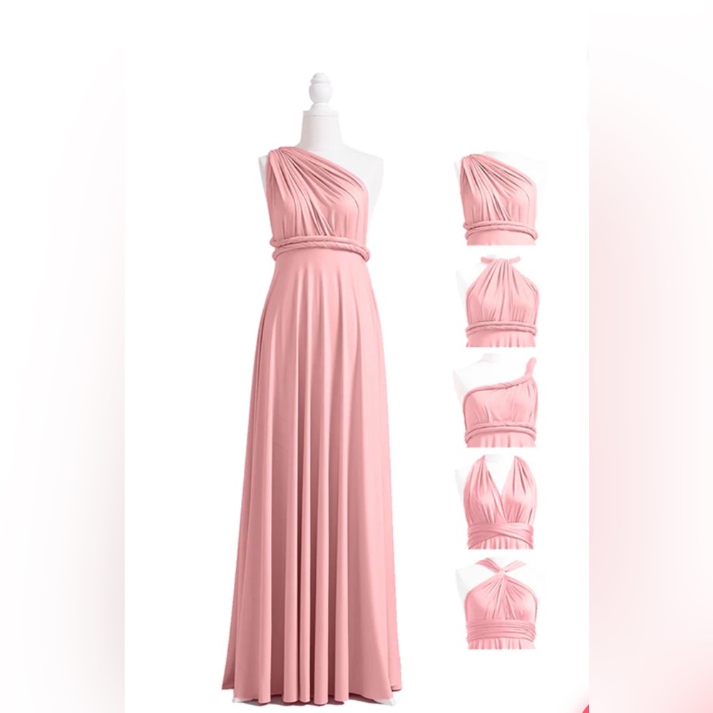 Convertible Wrap Dress Dusty Rose